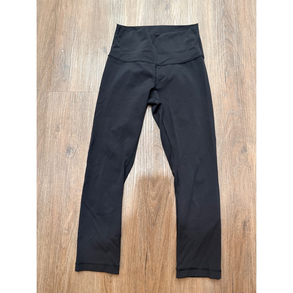 Lululemon wunder crop Leggings Black Women's Size‎ 4 - Picture 3 of 7